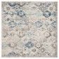 Safavieh Madison MAD611A 4" Square Ivory and Aqua Area Rug, , large