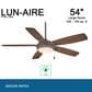 Minka-Aire Lun Aire 54" Ceiling Fan with LED Light in Oil Rubbed Bronze, , large