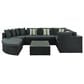 HOMLUX 7-piece Outdoor Conversation Set with Black Wicker in Gray, , large