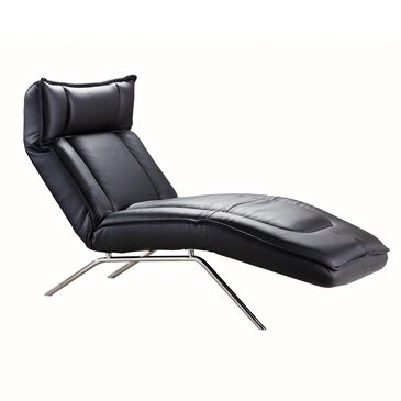 Nicoletti Calia Sofas Madame Leather Chaise in Black, , large