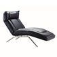 Nicoletti Calia Sofas Madame Leather Chaise in Black, , large