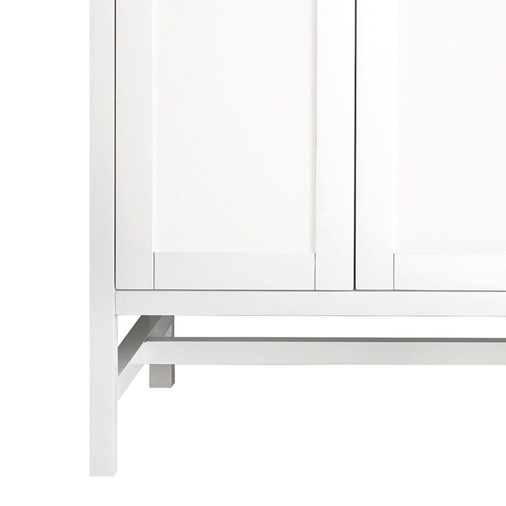 James Martin Vanities Addison 72&quot; Double Bathroom Vanity in Glossy White with 3 cm Charcoal Soapstone Quartz Top and Rectangular Sinks, , large