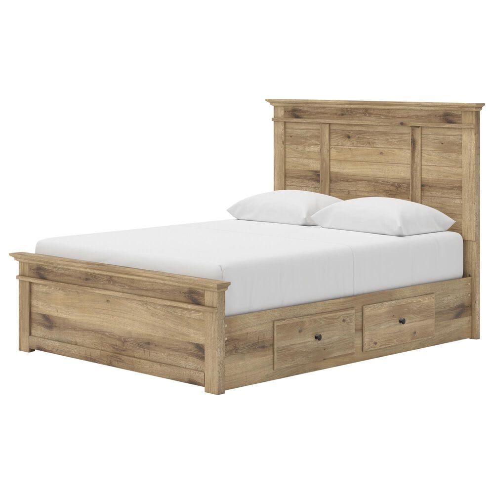 Ashley Makidern Queen Storage Bed with Four Drawers in Tan, , large