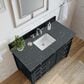 James Martin Vanities Brittany 48" Single Bathroom Vanity in Black Onyx with 3 cm Parisien Bleu Quartz Top and Rectangular Sink, , large