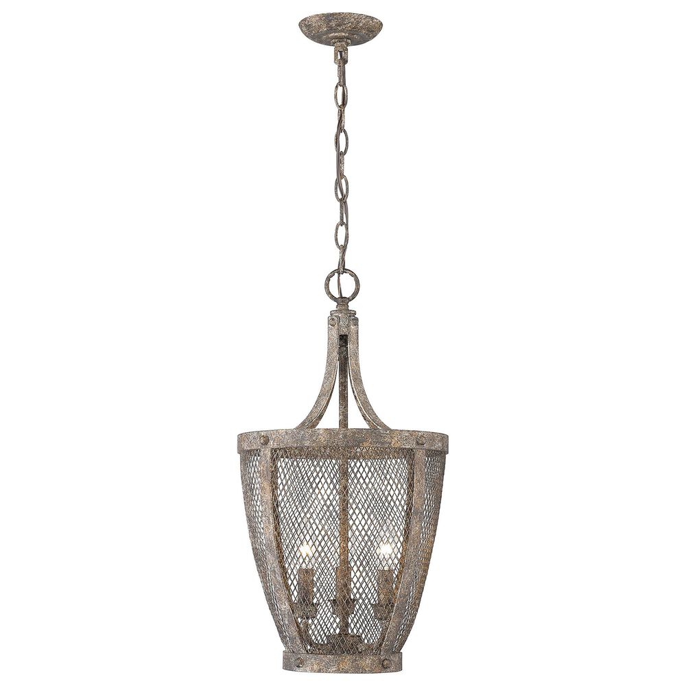 Golden Lighting Calgary 3-Light Pendant in Pebbled Rust, , large