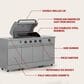 Tytus Fresno 5-Burner LP/NG Convertible Grill in Gunmetal Gray and Ash Stone, , large