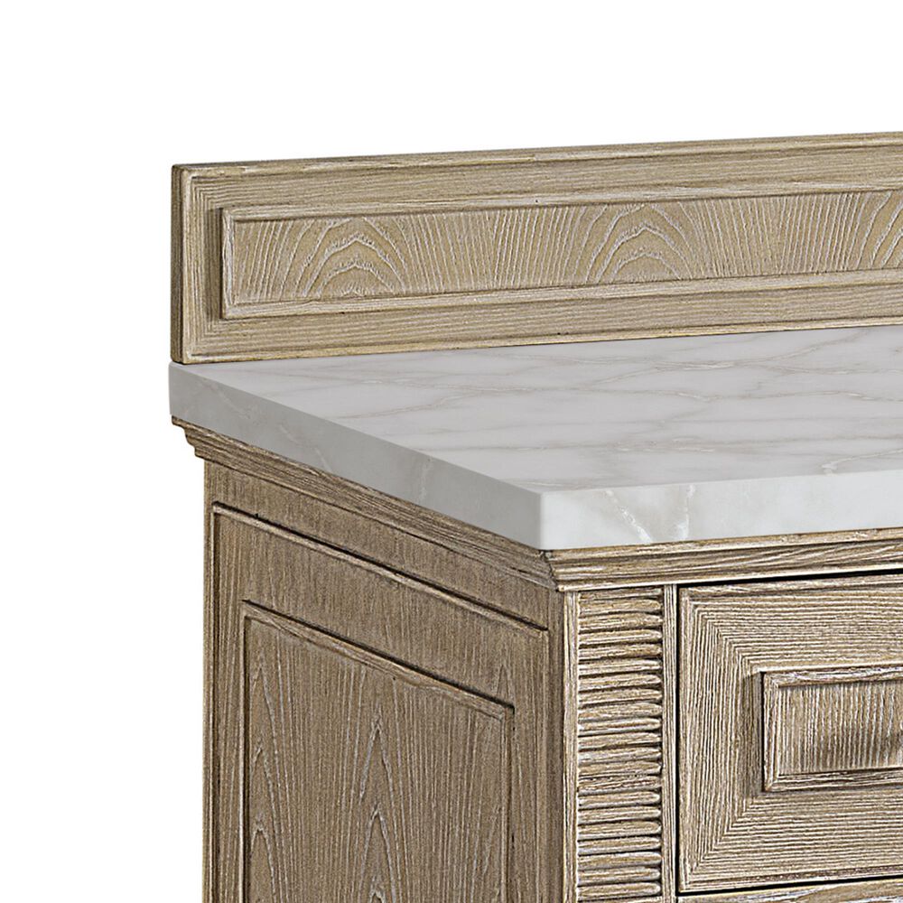James Martin Vanities Lorelai 48" Single Bathroom Vanity in Whitewashed Oak with 3 cm Eternal Jasmine Pearl Silestone Top, Rectangular Sink and FreePower Wireless Charger, , large