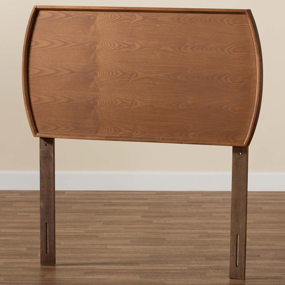 Baxton Studio Laurien Twin Headboard in Ash Walnut, , large