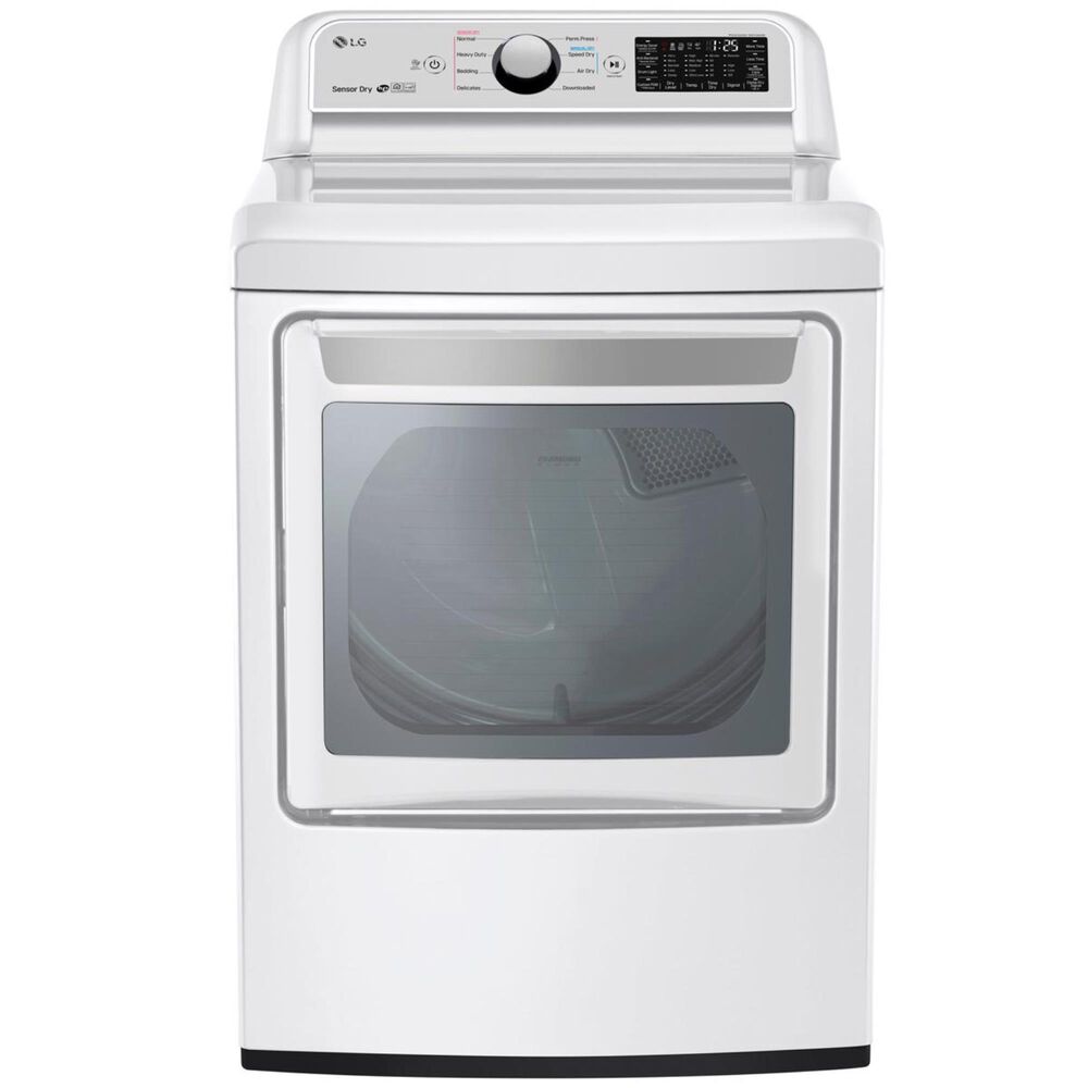 LG 7.3 Cu. Ft. Rear Control Front Load Dryer in White , , large