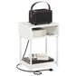 HOMLUX 19.7"3-Tier End Table in White, , large