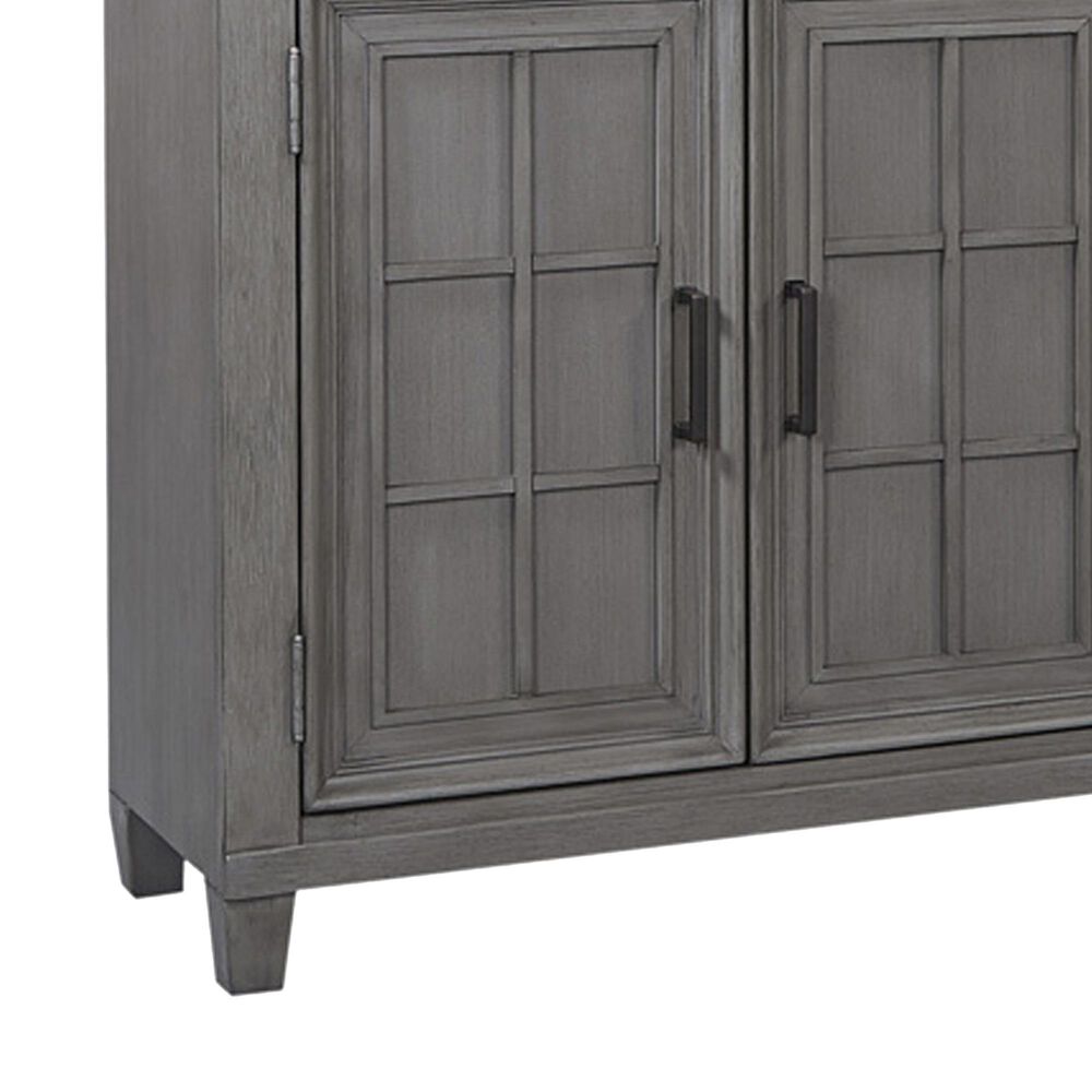 Riva Ridge Caraway Door Bookcase in Aged Slate, , large