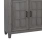 Riva Ridge Caraway Door Bookcase in Aged Slate, , large