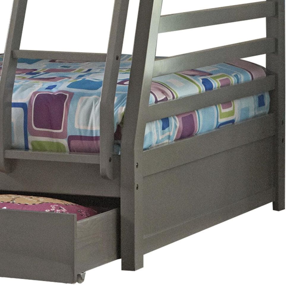 Pacific Landing Bunks Twin over Full Bunk Bed in Grey, , large