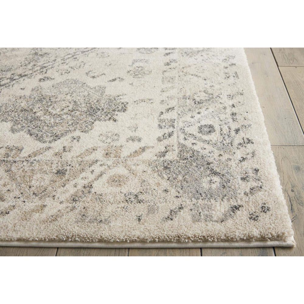 Nourison Fusion FSS11 7&#39;10&quot; x 10&#39;6&quot; Cream and Gray Area Rug, , large