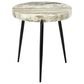 Moe"s Home Collection Brinley Marble Accent Table in Light Brown and Black, , large