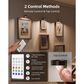 HOMLUX Tap Control Wall Light with Charging Station in Black (Set of 6), , large