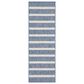 Nourison Positano POS03 Navy and Ivory 2" x 6" Indoor/Outdoor Runner, , large