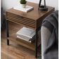 BDI Cora End Table in Natural Walnut and Black, , large