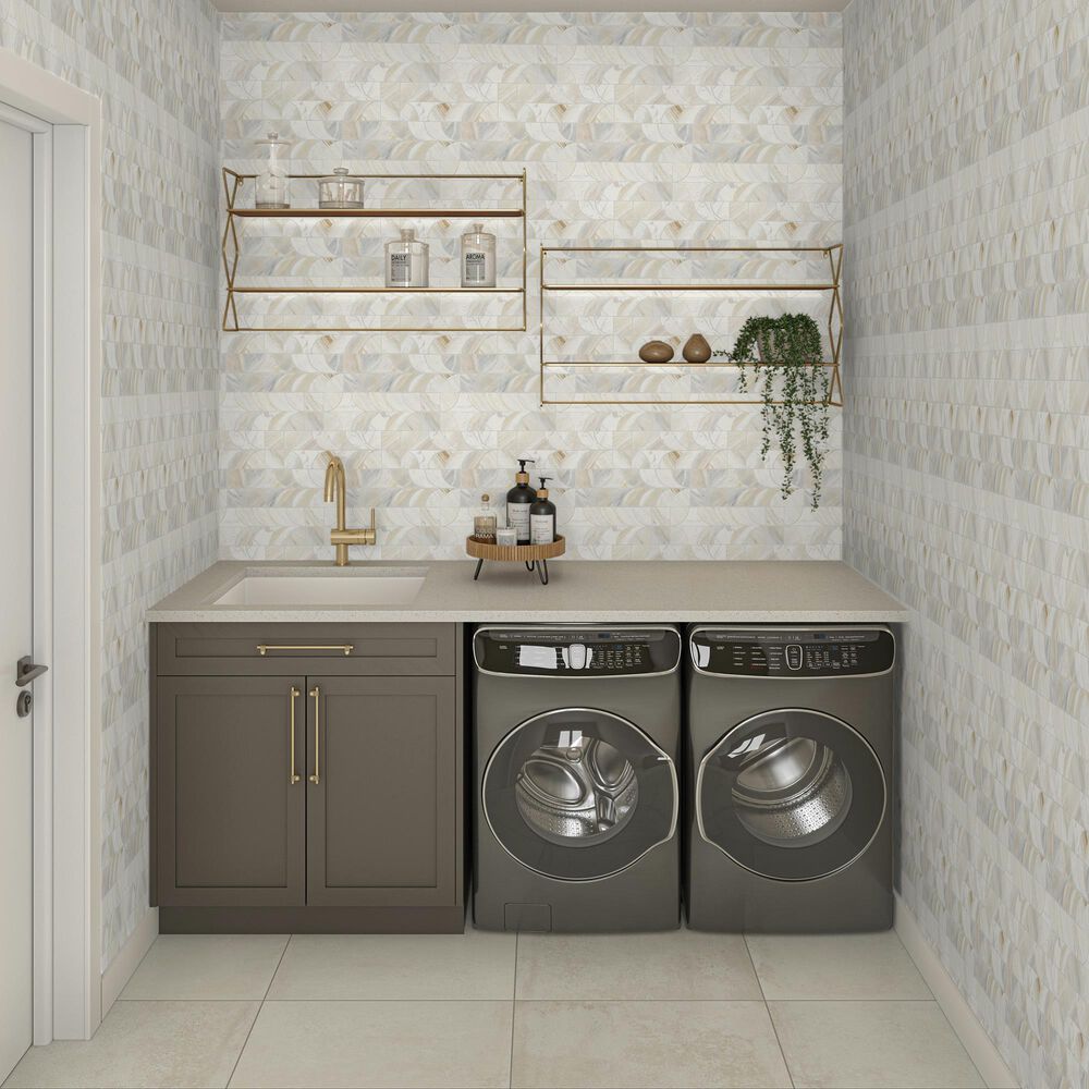 Dal-Tile Gamma Bella 14&quot; X 16&quot; PATCHWORK Natural Stone Mosaic Sheet, , large