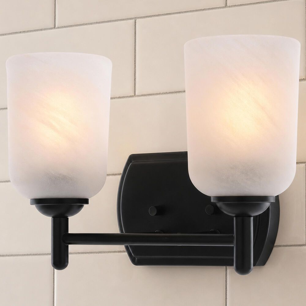 Vaxcel Laurelhurst 2-Light Bathroom Vanity in Matte Black, , large