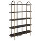 Ashley Brentmour 7-Shelf Bookcase in Dark Brown and Gold, , large