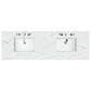 James Martin Vanities Amberly 72" Double Bathroom Vanity in Walnut with 3 cm Arctic Fall Solid Surface Top and Rectangular Sinks, , large