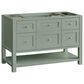 James Martin Vanities Breckenridge 48" Single Bathroom Vanity in Smokey Celadon with 3 cm Eternal Jasmine Pearl Silestone Top, Rectangular Sink and FreePower Wireless Charger, , large