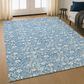 Dalyn Rug Company Soft Essentials Floral Denim 10" x 14" Indoor/Outdoor Area Rug, , large