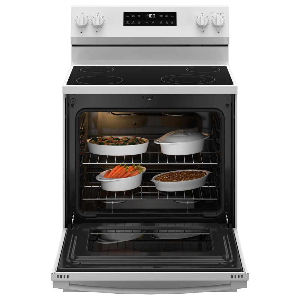 GE Appliances 30&quot; Freestanding Electric Range with Self-Clean and 4 Burners in White, , large