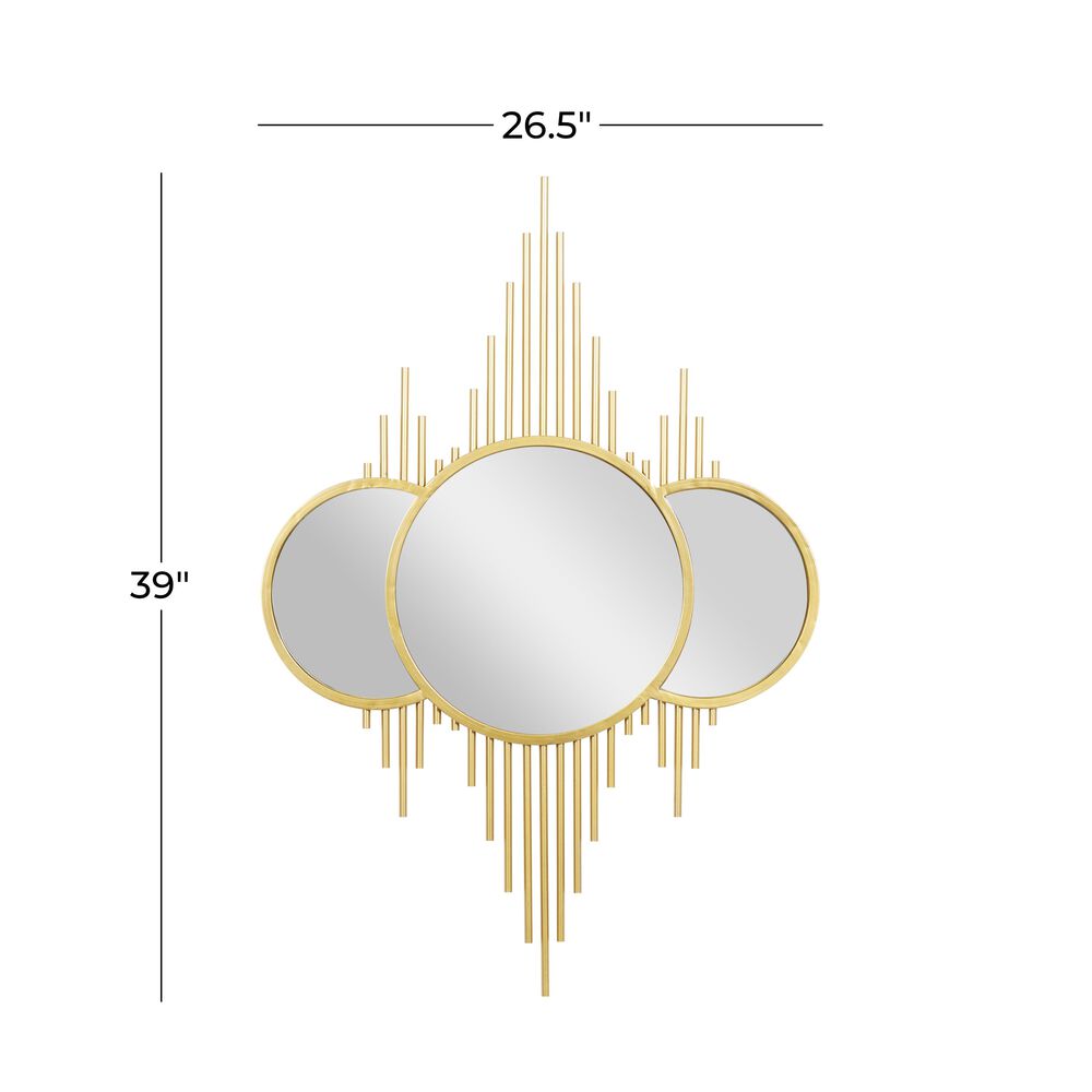 CosmoLiving by Cosmopolitan 27&quot; x 39&quot; Wall Mirror in Polished Gold, , large