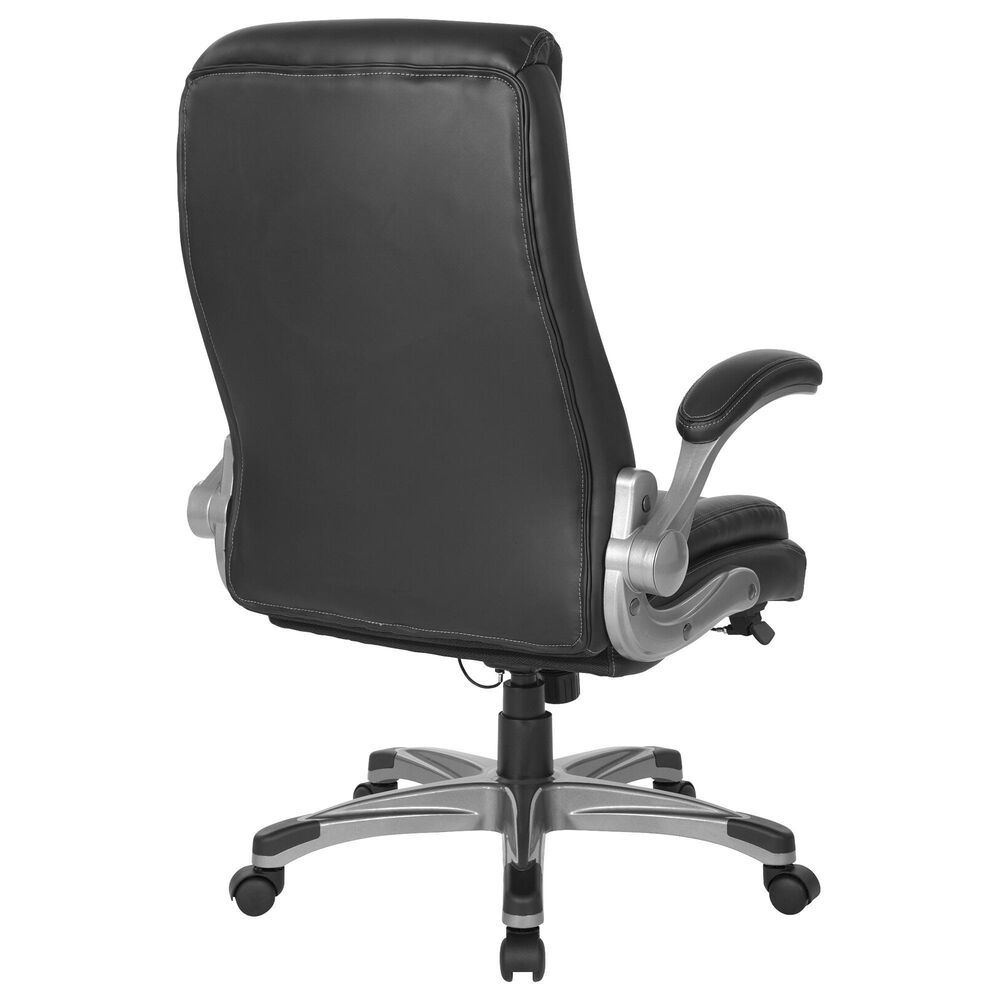 Valor Living Executive Chair with Black Upholstery in Titanium, , large