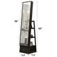GigaCloud Swivel Jewelry Cabinet with Full Length Mirror and Storage Drawers in Black, , large