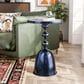Furniture of America Gleam Round End Table in Polished Blue and Ocean, , large