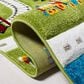 Safavieh Carousel 9" x 12" Green and Beige Kid Rug, , large