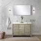 Lexora Home Lafarre 48" Double Bathroom Vanity in Rustic Acacia with 2 cm White Quartz Top and Rectangular Sinks, , large