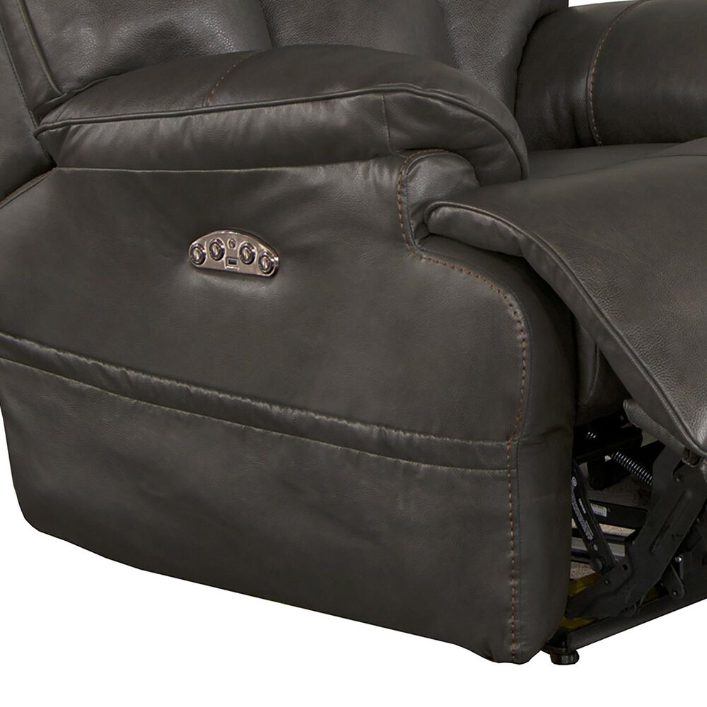 Catnapper Naples Headrest Lay Flat Power Recliner in Steel, , large