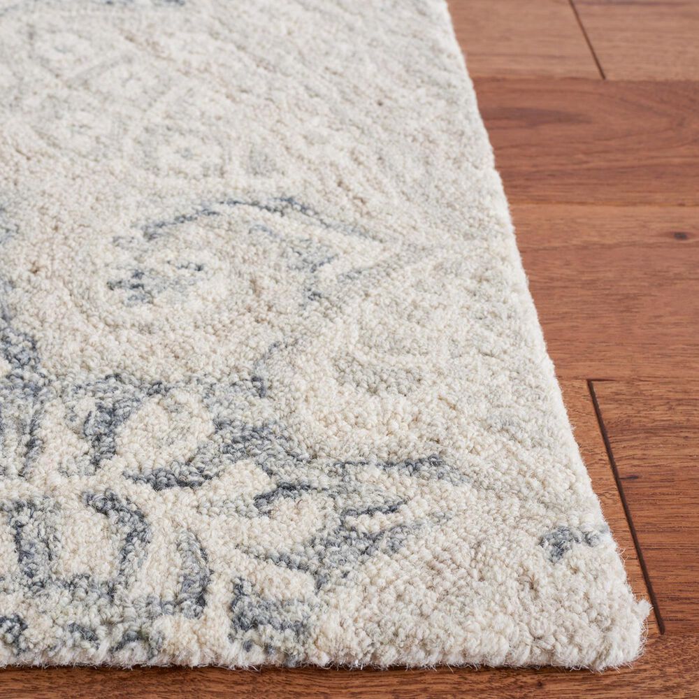 Safavieh Micro-Loop Damask 2&#39;3&quot; x 13&#39; Charcoal and Ivory Runner, , large