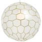 Creative Coop Simone 16" Pendant with Pearly White Shade in Antique Gold, , large
