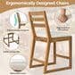 HOMLUX 5-Piece Patio Bar Set with 52" Rectangular Light Teak Table in Beige, , large