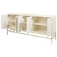 Jennifer Taylor Home Gemini Sideboard in White Lacquer and Gold, , large