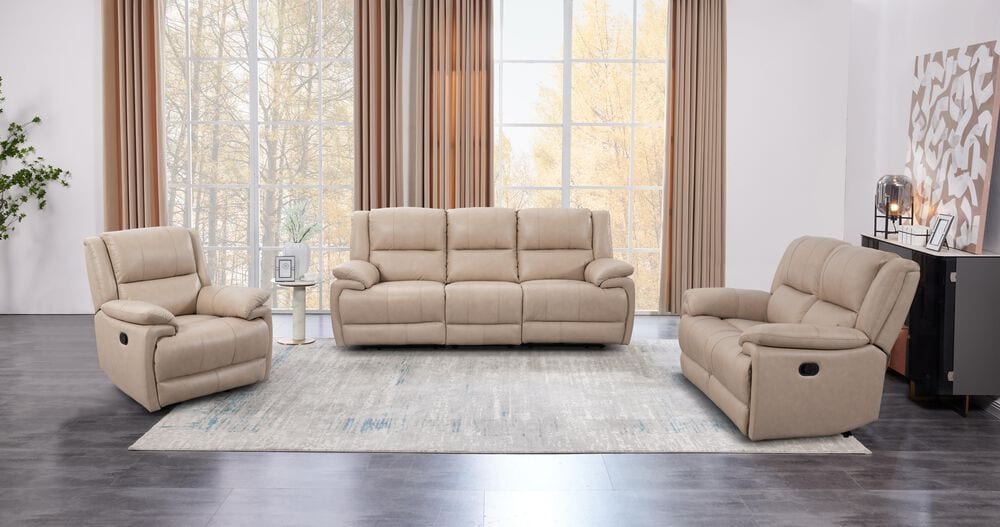 Oxford Furniture 3-Piece Power Reclining Set with Power Headrests in Madrid Beach, , large