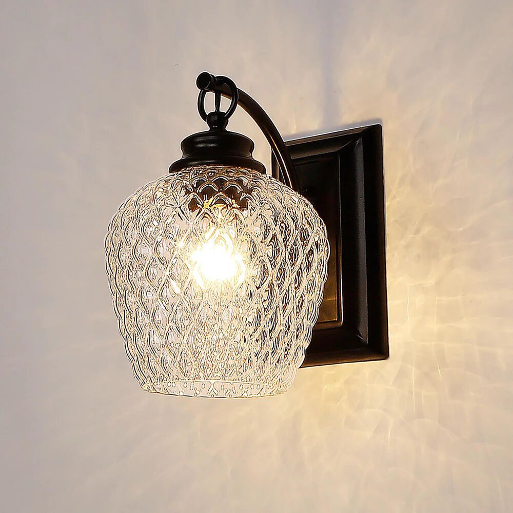 Golden Lighting Adeline 1-Light Wall Sconce in Matte Black, , large