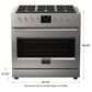 Fulgor Milano Sofia 5.7 Cu. Ft. 36" Professional Dual Fuel Range in Stainless Steel, , large