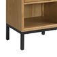 Hawthorne Furniture Newport 1-Drawer Nightstand in Natural Oak and Matte Black, , large