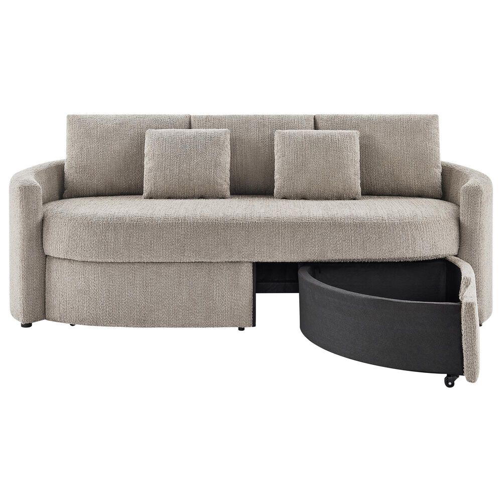 Lifestyle Solutions Beckett Stationary Storage Sofa in Taupe, , large