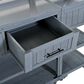 HOMLUX 62.3"" Outdoor Kitchen Island in Gray, , large
