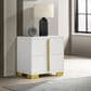 Pacific Landing Marceline 2-Drawer Nightstand in White and Gold, , large