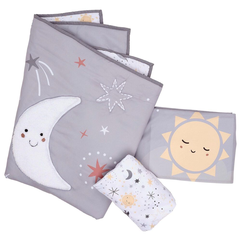 Lambs and Ivy Little Star 3-Piece Baby Crib Bedding Set in Gray, White, Yellow and Multicolor, , large