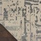 Nourison Silk Shadows 2"3" x 8" Ivory and Grey Runner, , large
