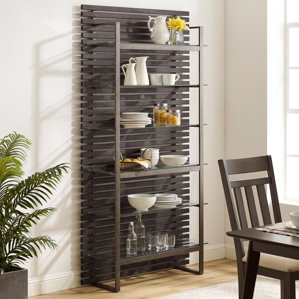 Accentric Approach Etagere in Brown, , large